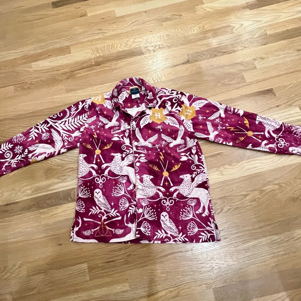 Pottery Barn Teen Harry Potter button down pajama top—size small